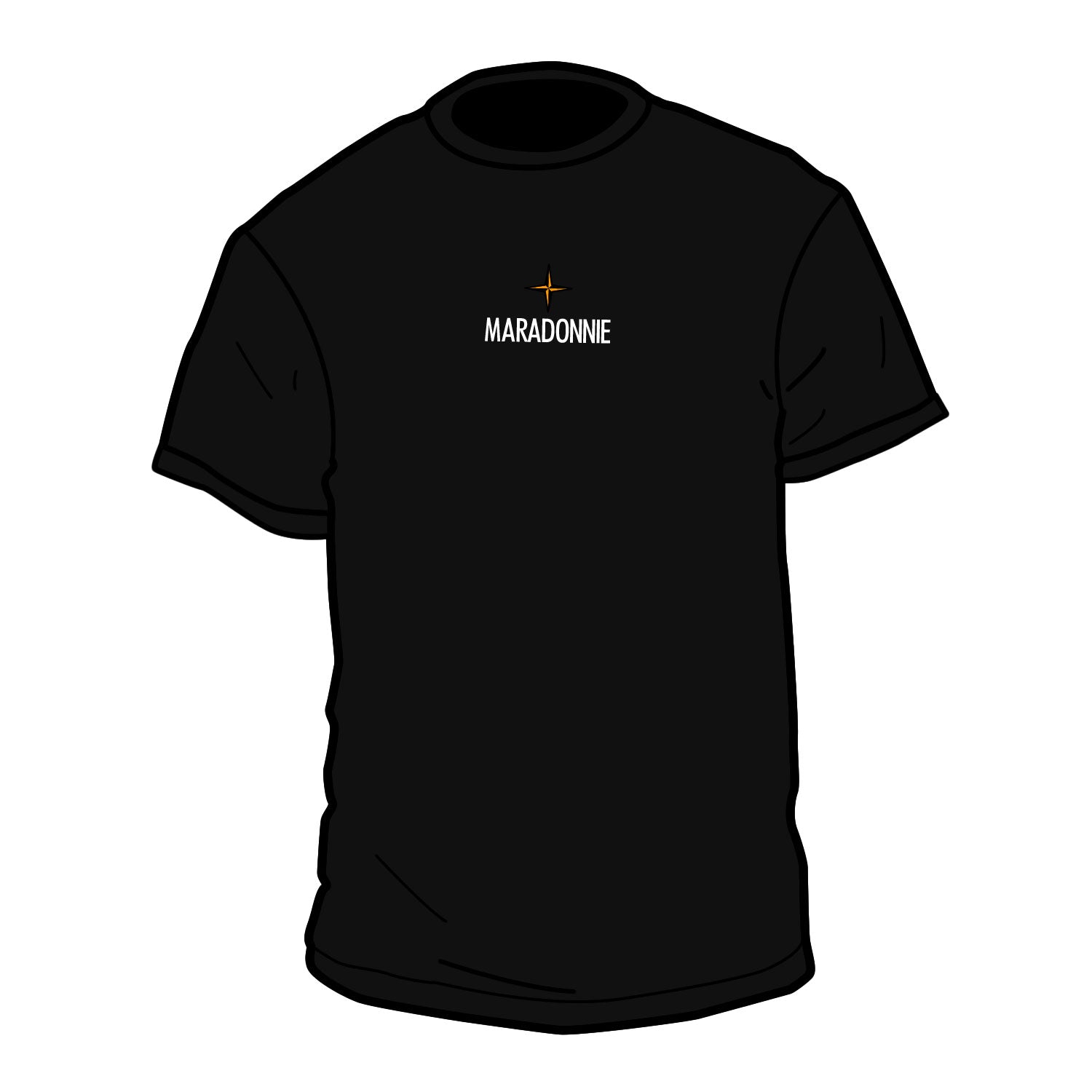 Trekken Verzorgen Fonetiek DONNIE | T-shirt Zwart Maradonnie – ME