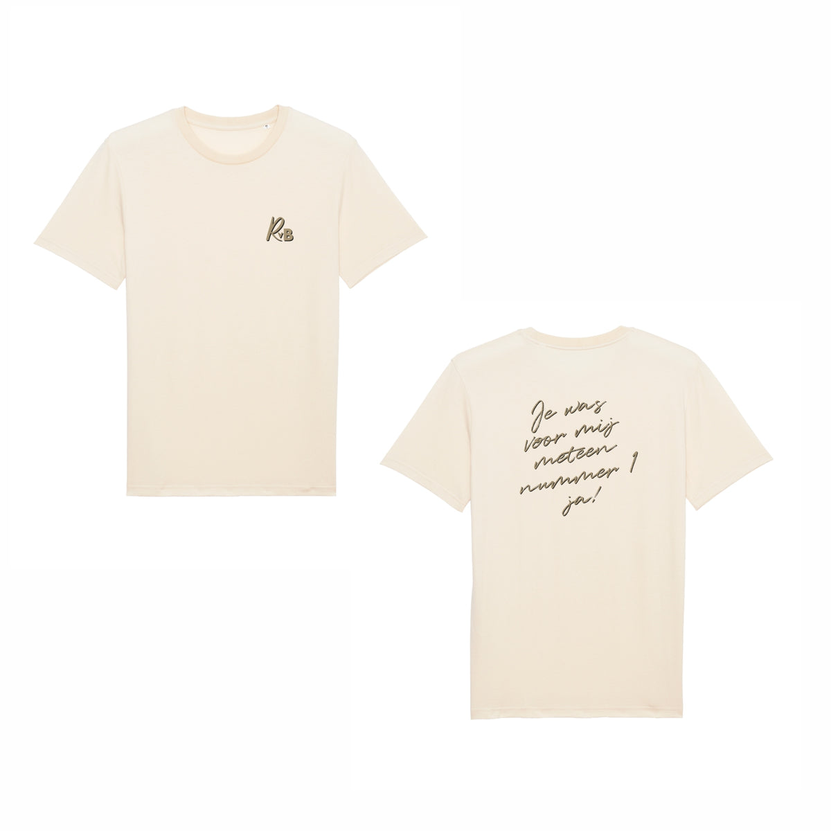 Rutger van Barneveld | Nummer 1 T-Shirt Natural Raw – M&E